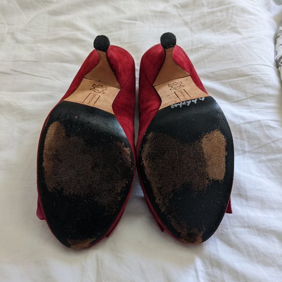 Red Suede Steve Madden Stiletto Heels - 7.5 - Picture 7 of 7